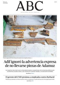 ADIF IGNORÓ LA ADVERTENCIA EXPRESA DE NO LLEVARSE PIEZAS DEADAMUZ