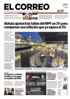 BIZKAIA AJUSTARÁ LAS TABLAS DEL IRPF UN 2% PARA COMPENSAR UNA INFLACIÓN QUE YA SUPERA EL 3%