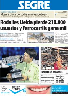 RODALIES LLEIDA PIERDE 210.000 USUARIOS Y FERROCARRILS GANA MIL