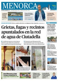 GRIETAS, FUGAS Y RECINTOS APUNTALADOS EN LA RED DE AGUA DE CIUTADELLA