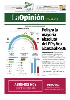 PELIGRA LA MAYORÍA ABSOLUTA DEL PP Y VOX ALCANZA AL PSOE